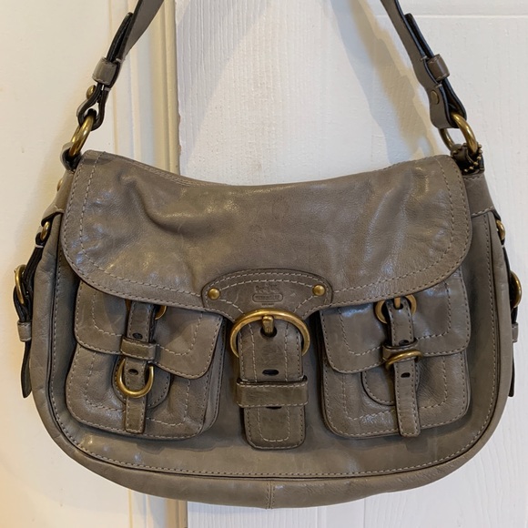 COACH leather gray shoulder bag - Picture 2 of 8